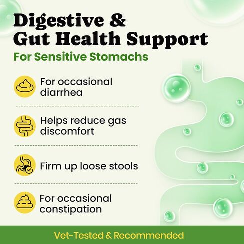 Probiotics for Dogs - Digestive & Gut Health for Sensitive Stomachs ，Dog Probiotics Powder for Skin & Coat, Breath and Immunity with 11 Strains, 4 Prebiotics, 5 Enzymes, Pumpkin, 60 Packets, Chicken in Saudi Arabia