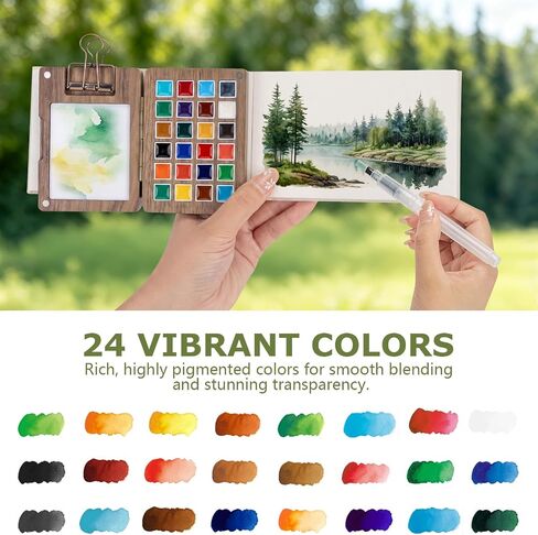 ZEROMX 24 Colors Mini Watercolor Paint Set in Saudi Arabia