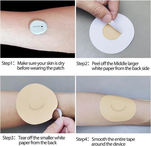Dexcom G6 Adhesive Patches - 30 Pack Waterproof & Skin Friendly Overpatch CGM Stickers for G6 10-14 Days Long Stay Fixation Monitor Protection, Easy to Use Pre-Cut Adhesive Tape in Kuwait