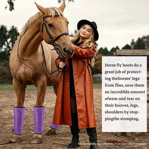 Mesh Horse Fly Boots, Purple, Set of 4 in Saudi Arabia