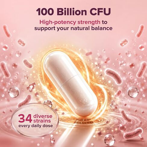 Dr. Formulated Raw Probiotics for Women 100 Billion CFUs with Prebiotics, Digestive Enzymes, Approved Women's Probiotic for Adults, Shelf Stable Probiotic Supplement Capsules in Kuwait
