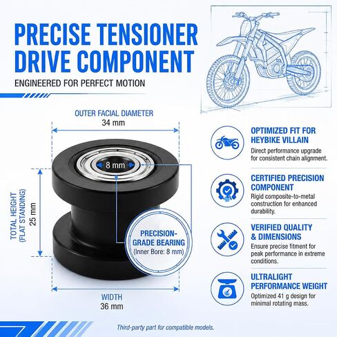 Chain Roller Tensioner Guide Pulley Compatible with Heybike Villain in Kuwait