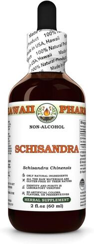 Schisandra Alcohol-Free Liquid Extract, Organic Schisandra (Schisandra Chinensis) Dried Berry Glycerite Natural Herbal Supplement, Hawaii Pharm, USA 2 fl.oz in Kuwait