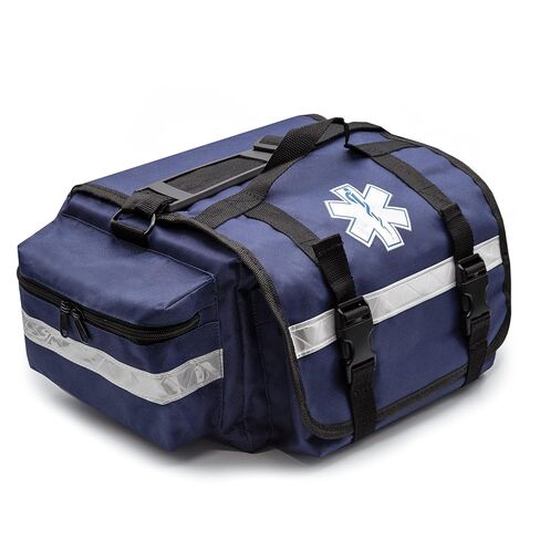 Primacare KB-RO74-BK First Responder Bag for Trauma, 17"x9"x7", Professional Multiple Compartment Kit Carrier for Emergency Medical Supplies, Black in Kuwait