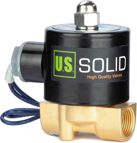 1/2" NPT Brass Electric Solenoid Valve 12V DC Normally Closed VITON from U.S. SOLID in Kuwait