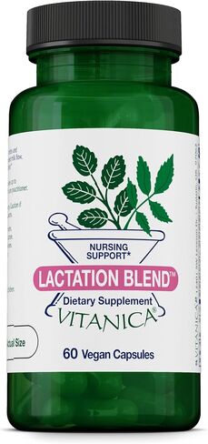 Vitanica LactationBlend, Lactation Supplement for Increased Breast Milk Supply and Flow Organic Breastfeeding Support, with Fennel, Milk Thistle, Fenugreek and More, Non-GMO, Vegan, 60 Capsules in Saudi Arabia