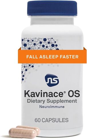 NeuroScience Kavinace OS - Quick Relief from Sleeplessness After Just One Dose - Magnesium Bisglycinate Chelate + Zinc Supplements with Melatonin 5 mg - Efficient Sleep Supplement (60 Capsules) in Kuwait