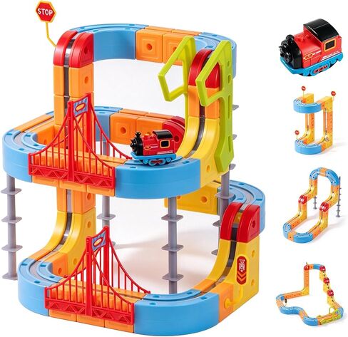 Magnetic Electric Train Set: Self-Assembly for Kids in Kuwait