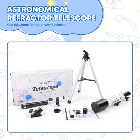 Koolpte Kids Telescope Ages 3+, 50mm Aperture, Tripod & Finder Scope in Saudi Arabia