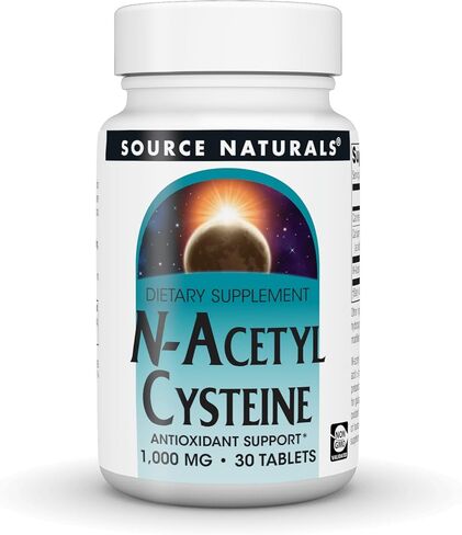 Source Naturals N-Acetyl Cysteine Antioxidant Support 1000 mg Dietary Supplement That Supports Respiratory Health* - 30 Tablets in Kuwait