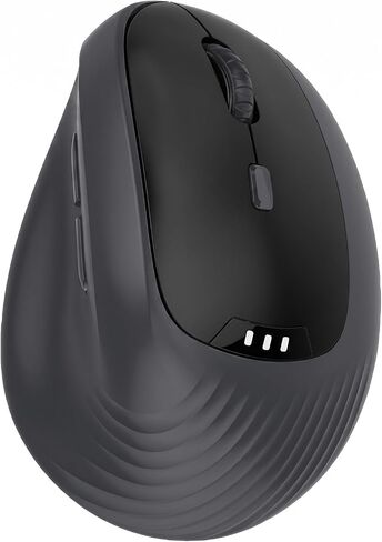 Vertical Mouse Wireless, Attoe Right Handed 2.4GHz Wireless Ergonomic Rechargeable Vertical Mouse with 3 Adjustable DPI 1000/1600/2400, 6 Buttons,Compatible with PC, Desktop,Mac (Black) in Saudi Arabia