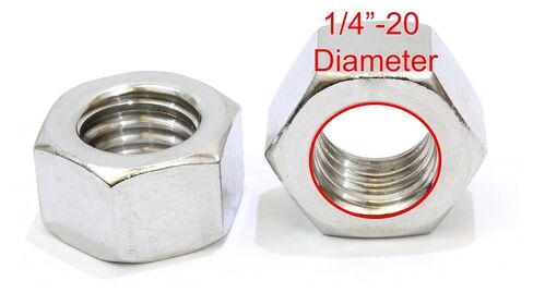 Bolt Dropper - Hex Nuts Thin - 5/16"-18-304 - Set of 100 - Secure Nut - Machine Nuts - Metric Nuts - Hardware Nuts - 3/8 Nuts in Kuwait