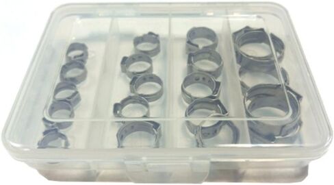 مجموعة متنوعة من Oetiker Stepless® Oetiker Clamp، مشابك أذن، مشابك خرطوم أذن واحدة (300 حزمة (1/4-11/16)، بدون كماشة) in Kuwait