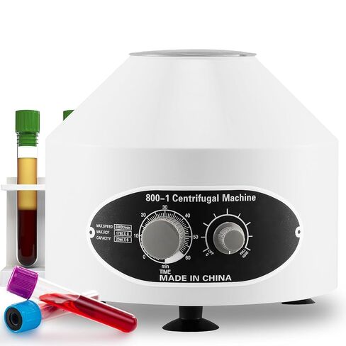 Mxmoonant Centrifuge Machine Benchtop Electric Centrifuges with Timer and Speed Control for Lab School Scientific Research 20mlX6 Rotors (110V US Plug) (800-1) in Kuwait