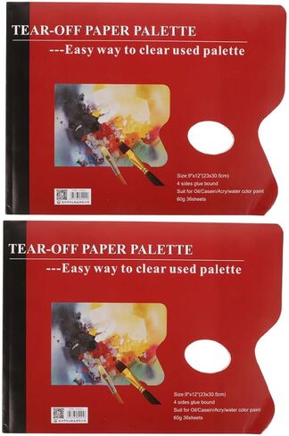 2pcs Tear Off Paint Palette Paper Gouache Acrylic Oil Painting in Saudi Arabia