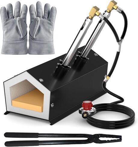MMasters 2 Burner Propane Forge Kit with Fire Bricks, Gloves & Tongs in Saudi Arabia