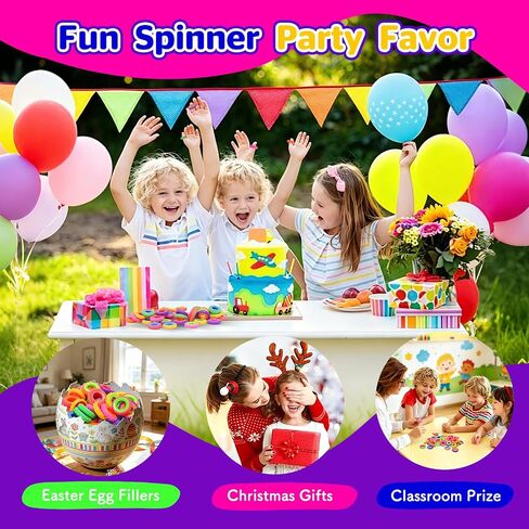 Fidget Toys Sensory Rings for Kids, 24 Pack Textured Spinner Rings, Quiet Fidget Toys for Autism Stress Relie, Bulk Fidgets for Students Classroom Prize, Party Favors Goodie Bag Fillers in Kuwait