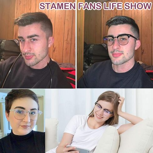 Stamen Blue Light Glasses Men, Fashion Anti Eye Strain/Filter Glare, Computer/Gaming Blue Light Blocking Glasses for Women in Kuwait