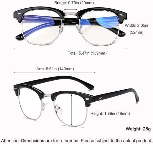 Stamen Blue Light Glasses Men, Fashion Anti Eye Strain/Filter Glare, Computer/Gaming Blue Light Blocking Glasses for Women in Kuwait