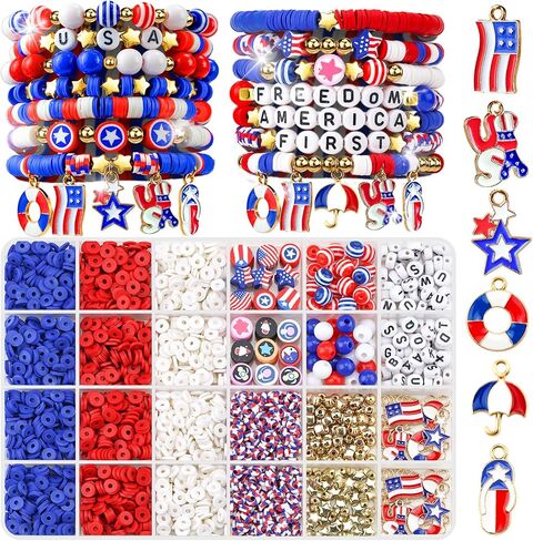 Gionlion 3500 Pcs Halloween Beads for Bracelets, Clay Beads Bracelet Making Kit Halloween Decorations Charms Jewelry Making, DIY Crafts for Gifts Party Favors in Kuwait