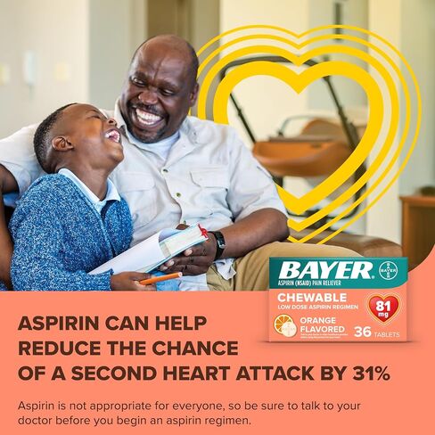 Bayer Chewable Low Dose Aspirin, 216 Tabs in Saudi Arabia