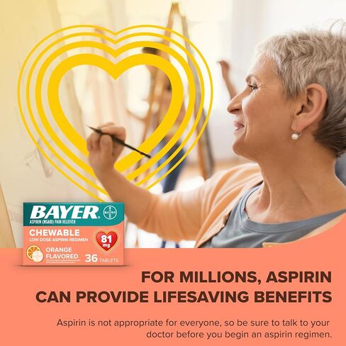 Bayer Chewable Low Dose Aspirin, 216 Tabs in Saudi Arabia