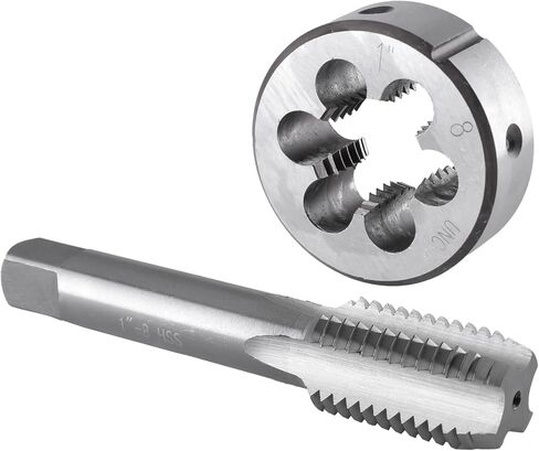 Burkit 1"-16 UNS Tap and Die Set, 1" x 16 UNS Machine Thread Tap and Round Die Right Hand in Kuwait