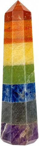 3 Inch Gemstones Obelisk Tower Jumbo Facet Aura Rock Crystal Natural Polished Earth Wand Spirit in Kuwait