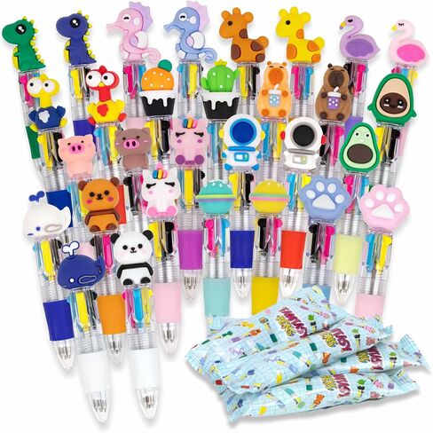 BONNYCO Multicolor Pens for Kids with Fun Figures Pack 30 Party Favors in Saudi Arabia