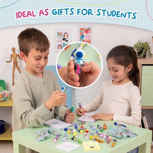 BONNYCO Multicolor Pens for Kids with Fun Figures Pack 30 Party Favors in Saudi Arabia
