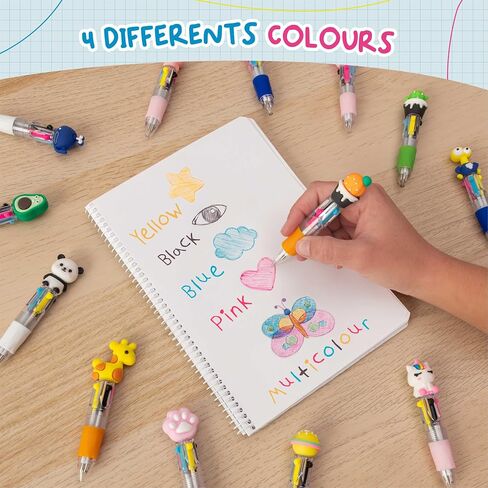 BONNYCO Multicolor Pens for Kids with Fun Figures Pack 30 Party Favors in Saudi Arabia