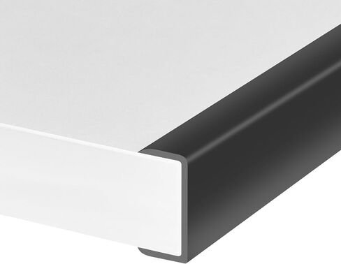 Rubber Edge Trim, 2 inches Self-Adhesive U Channel Edge Protector for Woods, Flexible U Shaped Peel and Stick Edge Banding, Furniture Edge Guard, Fit 2"(50mm), 20Ft, Black in Kuwait