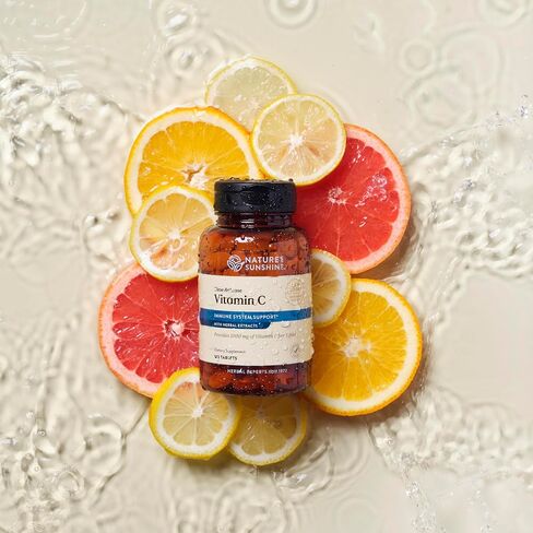 Natures Sunshine Vitamin C Time Release، 1000 مجم، 120 قرصًا | يدعم جهاز المناعة ويقضي على الجذور الحرة الخطرة in Kuwait