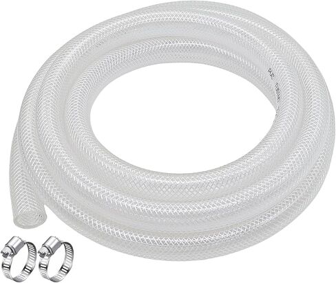 1" ID - 10 Ft High Pressure Braided Clear PVC Vinyl Tubing Flexible Vinyl Tube, Heavy Duty Reinforced Vinyl Hose Tubing in Kuwait