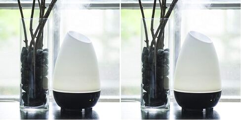 HealthSmart Essential Oil Diffuser, Cool Mist Humidifier and Aromatherapy Diffuser with 500ML Tank Ideal for Large Rooms, Adjustable Timer, Mist Mode and 7 LED Light Colors, White in Kuwait