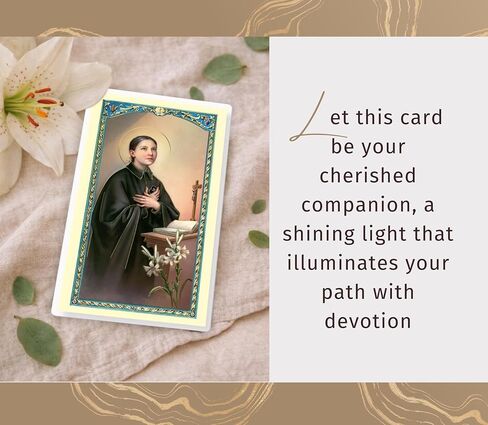 Trendzeen Saint Gemma Galgani Prayer Card - Laminated St Gemma Holy Card, Pray for Us St Gemma Medal, Our Father Prayer Card - St Gemma Galgani Holy Card Set, Total 3 Items in Saudi Arabia