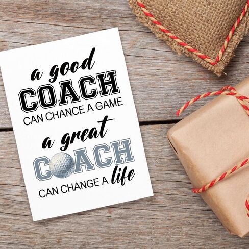 Golf Coach Thank You Card, Golf Coaches Gifts, with Envelope in Kuwait