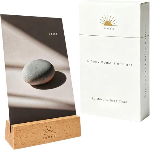 Mindfulness Affirmation Cards – 60 Daily Cards with Wooden Display Stand in Kuwait