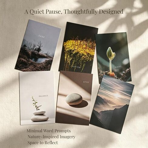 Mindfulness Affirmation Cards – 60 Daily Cards with Wooden Display Stand in Kuwait