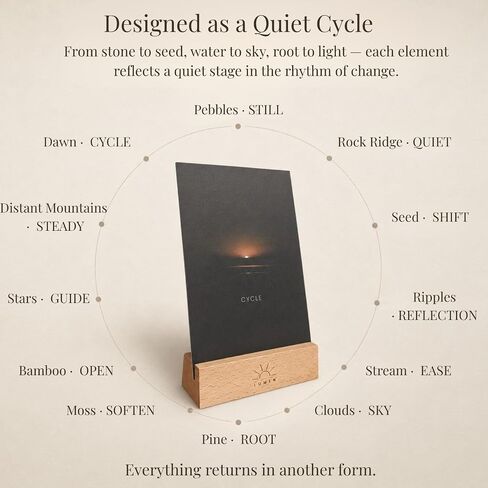 Mindfulness Affirmation Cards – 60 Daily Cards with Wooden Display Stand in Kuwait