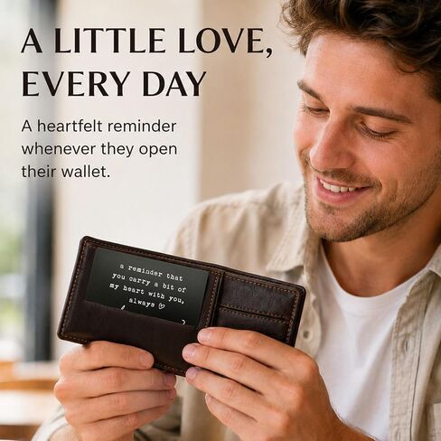 Wallet Insert, Engraved Gift For Him, Valentine’s Day Gift, Birthday Gift, Hubby Gift, Engraved Wallet Insert Card, Reminder You Carry My Heart, Fiance Gift, Husband, Wife, Boyfriend (Black) in Kuwait