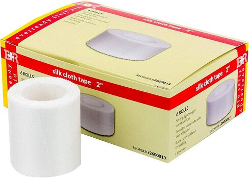 Ever Ready First Aid Adhesive Silk Cloth Tape Roll - Latex Free - 2" x 10 yds - 6 Count in Saudi Arabia