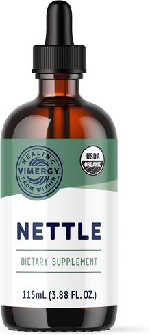 Vimergy Organic Nettle Leaf Extract, 57 Servings – Potent 10:1 Extract Liquid Drops – Supports Immune System Health – Supports Joint Health - USDA Organic, Gluten-Free, Non-GMO, Vegan & Paleo (115 ml) in Kuwait