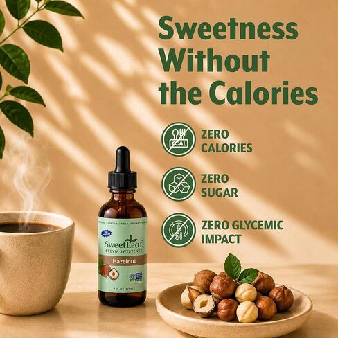 SweetLeaf Sweet Drops مُحلي توفي إنجليزي سائل ستيفيا - قطرات توفي إنجليزي ستيفيا، صفر سعرات حرارية، صفر سكر، غير معدّل وراثيًا، خالي من الغلوتين، صديق للكيتو - 2 أونصة سائلة in Kuwait