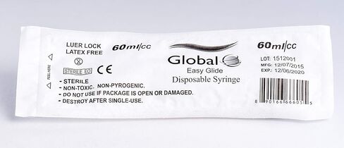 60cc Luer Lock Sterile Syringe, No Needle, 25 Count in Kuwait