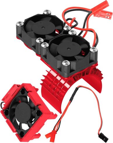 RC VXL-3s ESC Cooling Fan Heat Sink w/Dual Fan Heat Sink Upgrades Part for 1/10 Slash Rustler Stampede 4x4 VXL 4WD,High Velocity Fan Heatsink Hops Up,Navy Blue in Kuwait