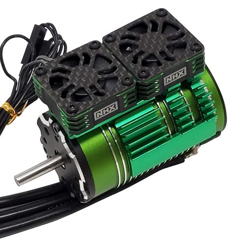 NHX 1/8 Twin Cyclone Alum HV Cooling Fans w/Cover 28000 RPM Motor Heatsink Black in Saudi Arabia