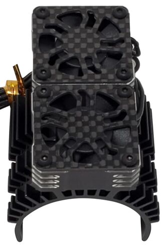 NHX 1/8 Twin Cyclone Alum HV Cooling Fans w/Cover 28000 RPM Motor Heatsink Black in Saudi Arabia