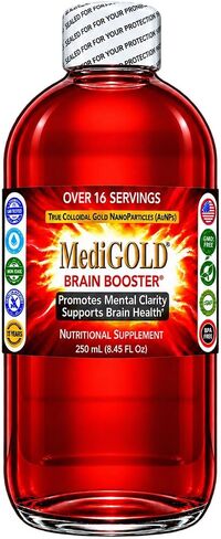 MediGOLD True Colloidal Gold Dietary Supplement - 250 mL (8.45 Fl Oz) in Clear BPA-Free Plastic Bottle in Kuwait