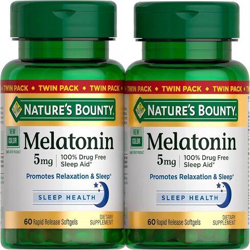 Nature's Bounty Super Strength Melatonin 5 mg Softgels 90 ea (Pack of 4) in Kuwait